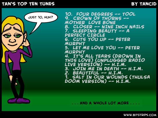 Tan's Top Ten Tunes