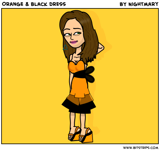 Orange & black dress