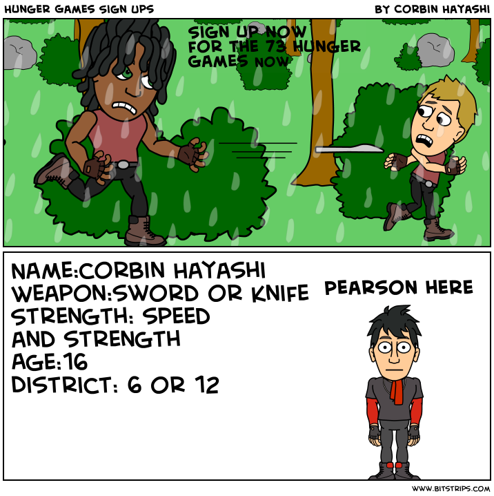 Hunger Games Sign Ups