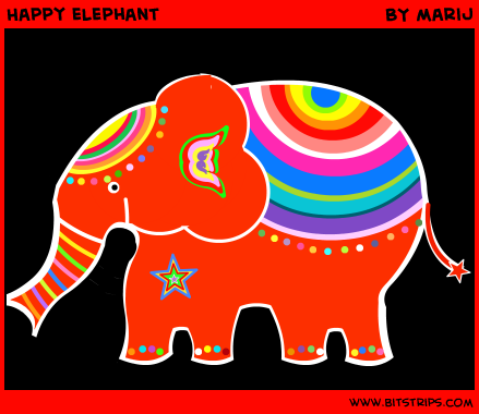 Happy elephant