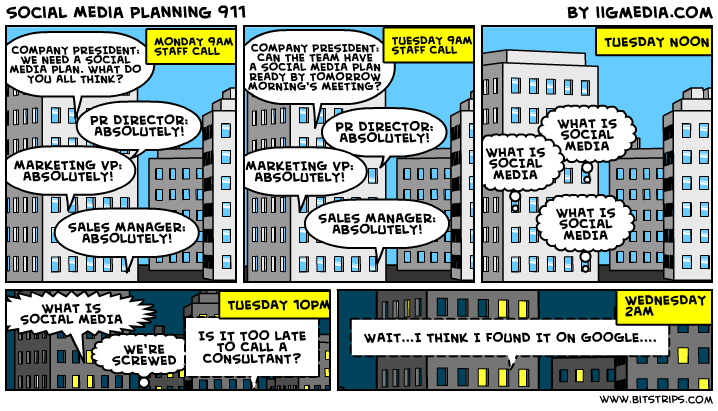 social media cartoon