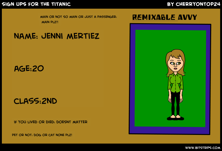 sign ups for the titanic 
