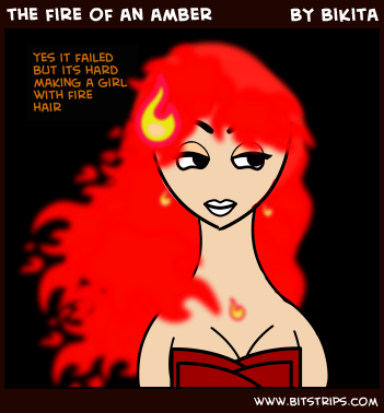 the fire of an amber