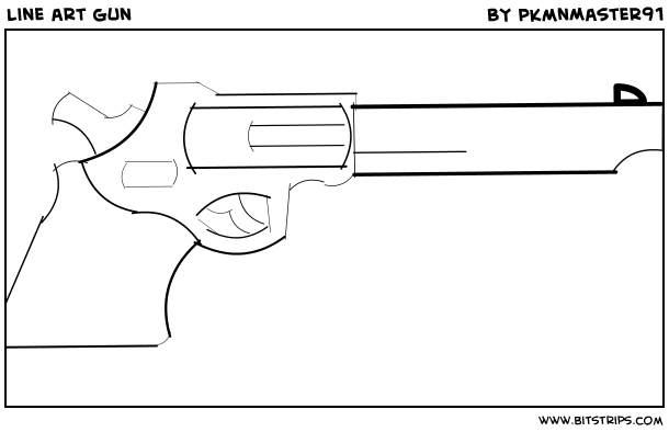 Line Art Gun : Line art gun bitstrips