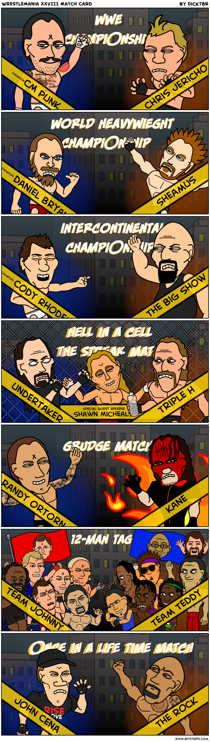 WrestleMania XXVIII Match Card