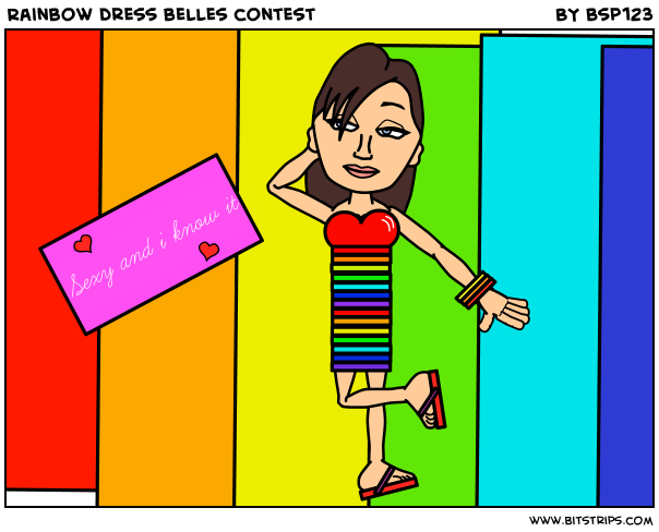 Rainbow dress belles contest