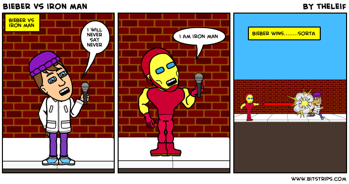bieber vs iron man