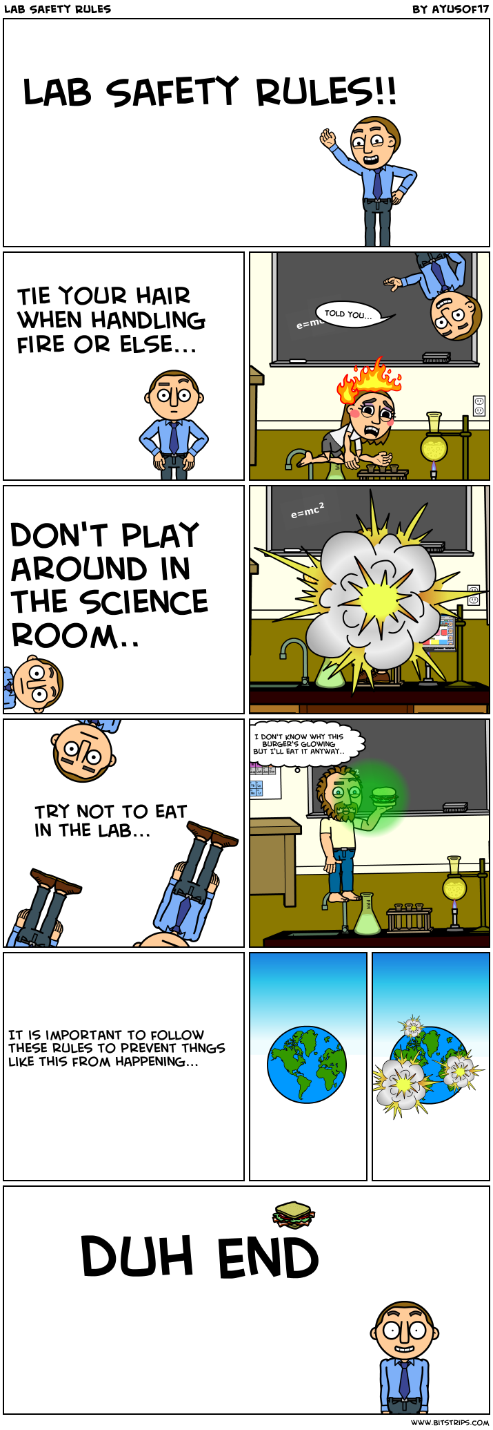 Lab Safety Rules Bitstrips
