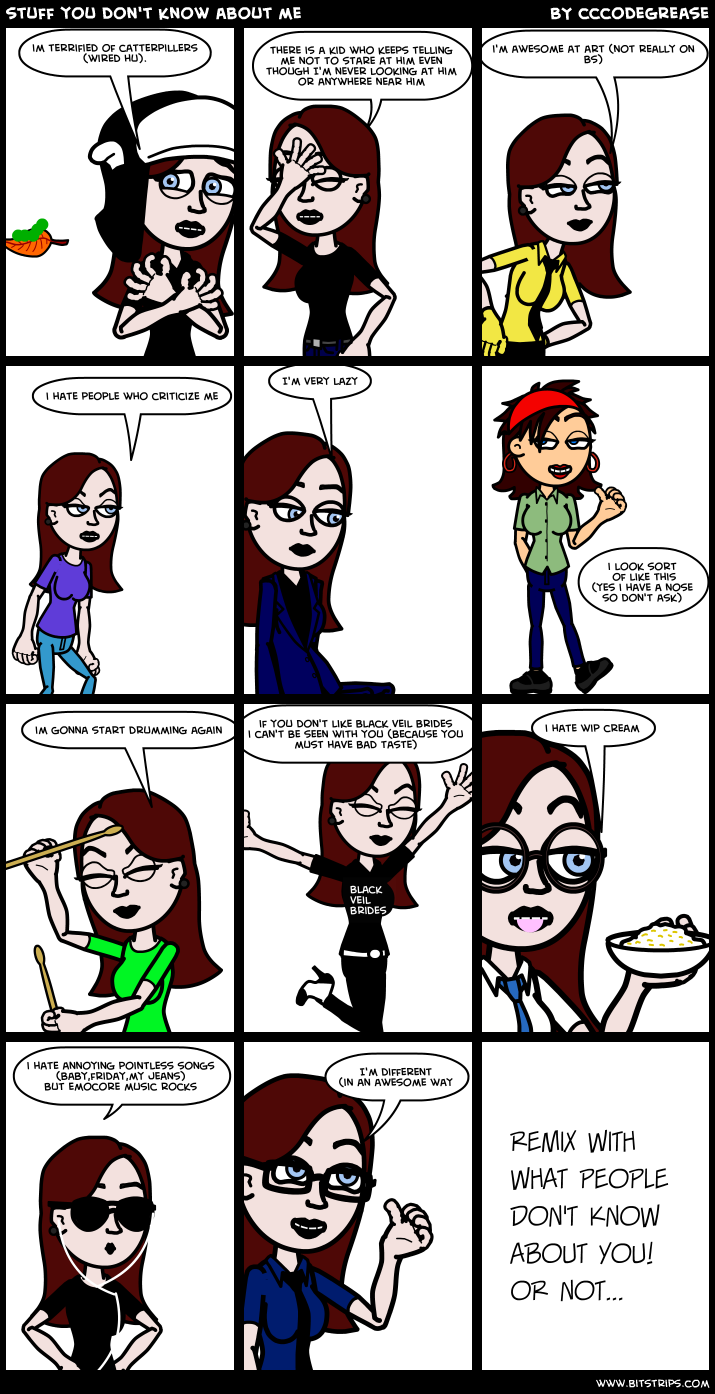 stuff you don't know about me
