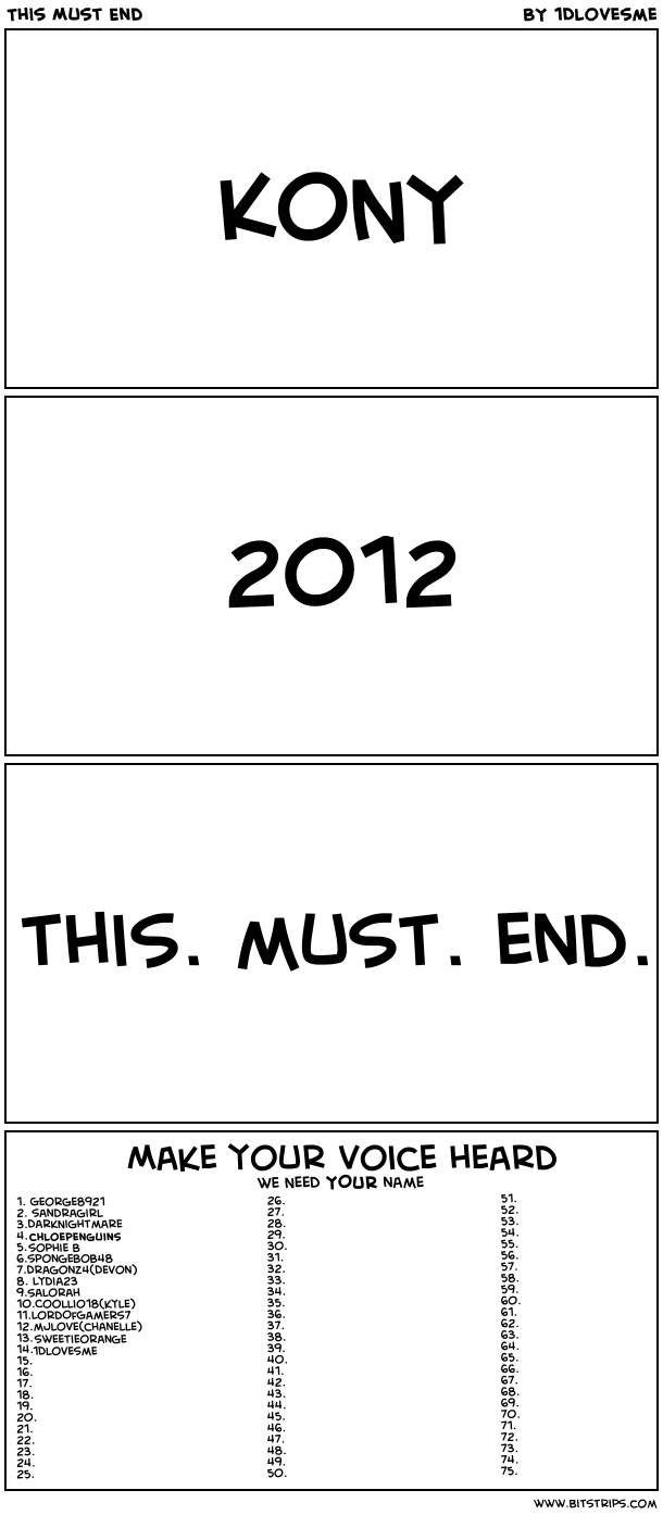 This Must End