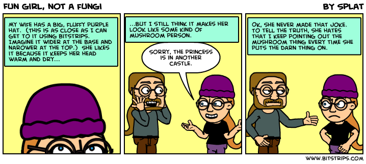 Fun girl, not a fungi