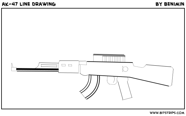 ak-47 line drawing