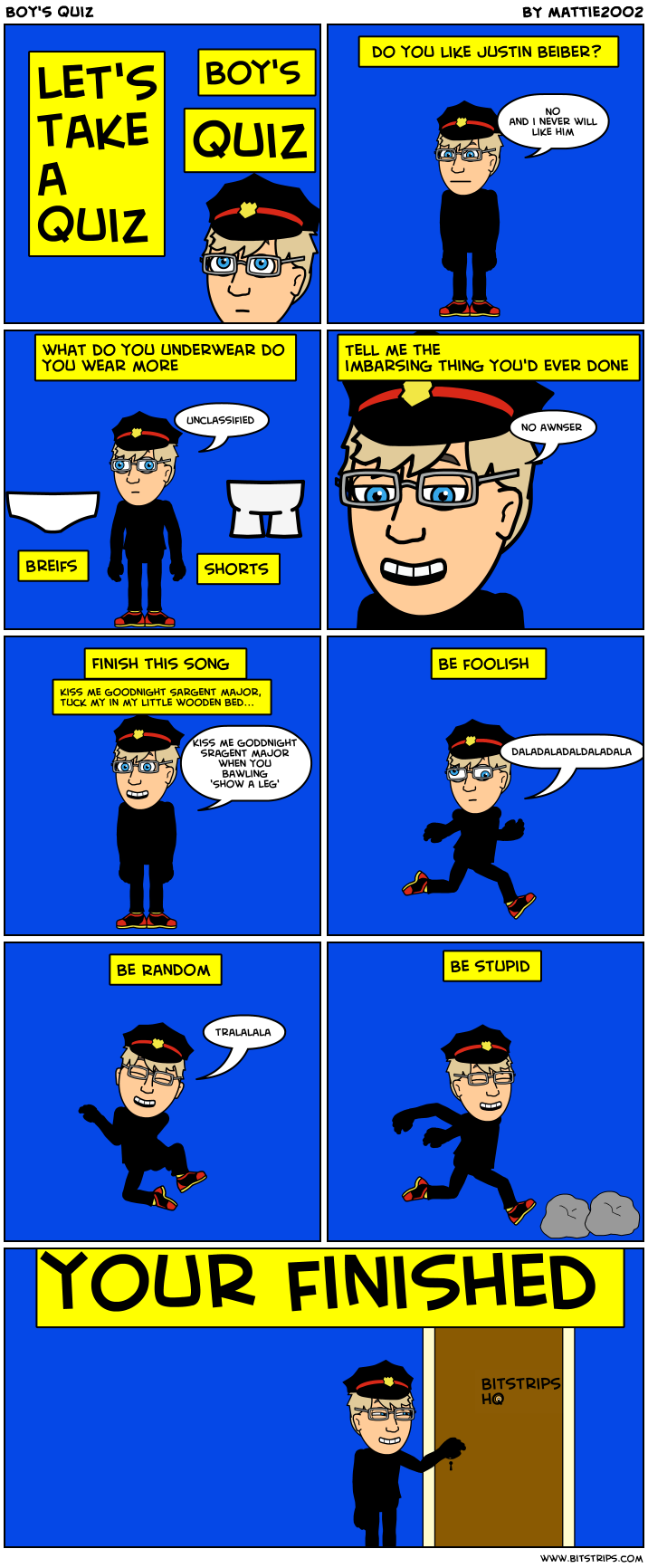 Boy's quiz
