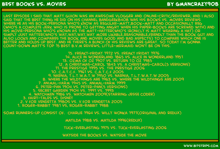 Best Books Vs. Movies