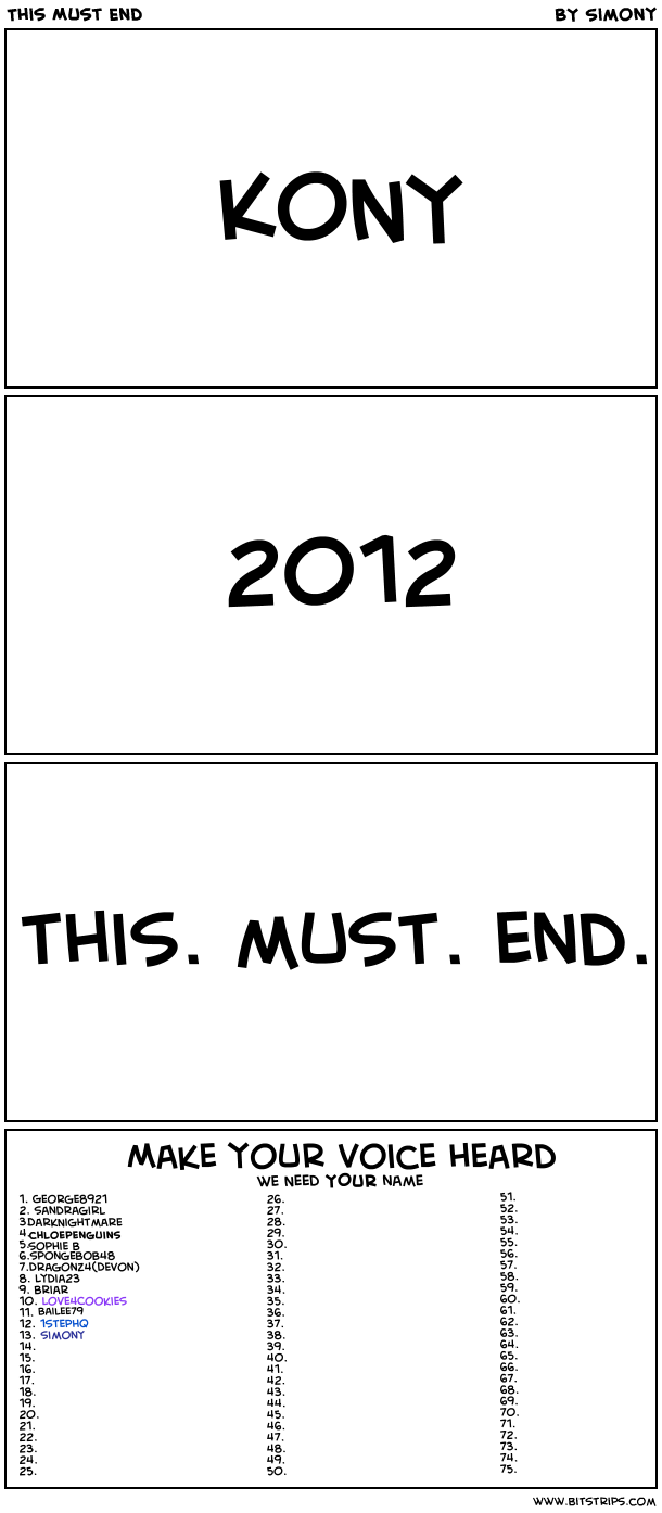 This Must End