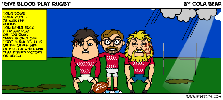 'Give Blood Play Rugby'
