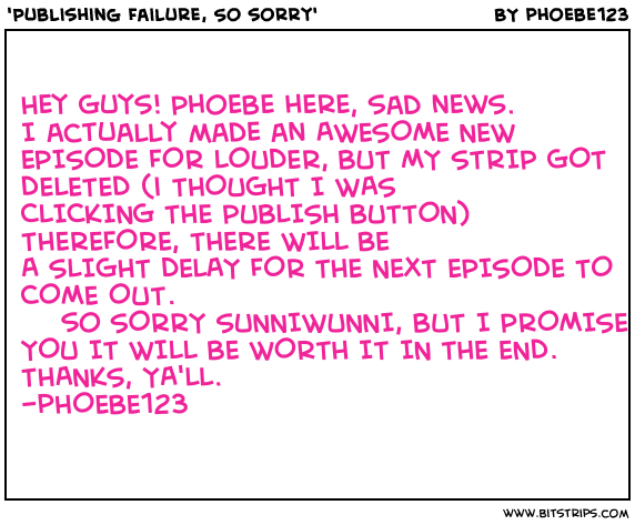 'Publishing Failure, So sorry'