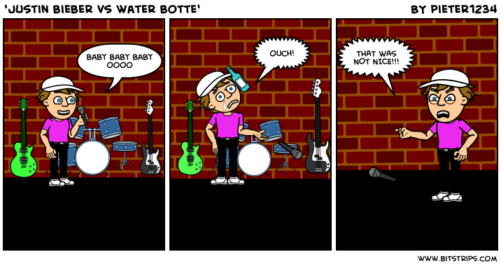 'Justin bieber vs water botte'