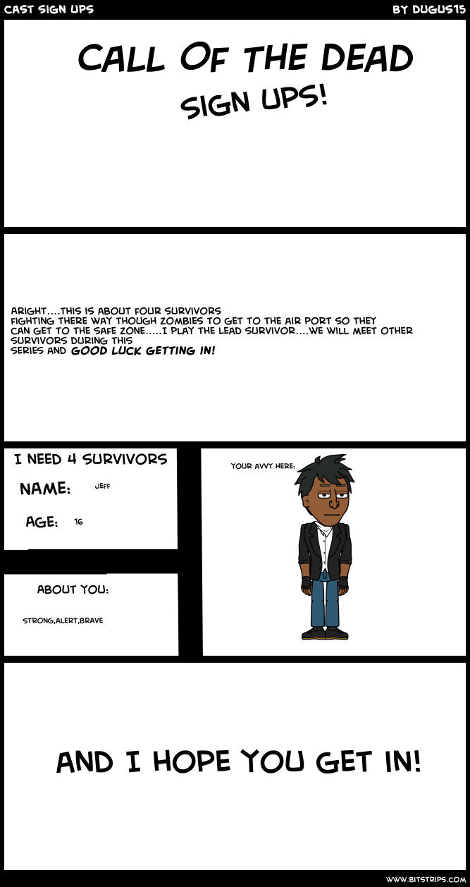 cast sign ups