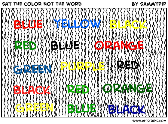 say the color not the word