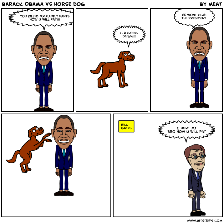 Barack Obama vs horse dog  