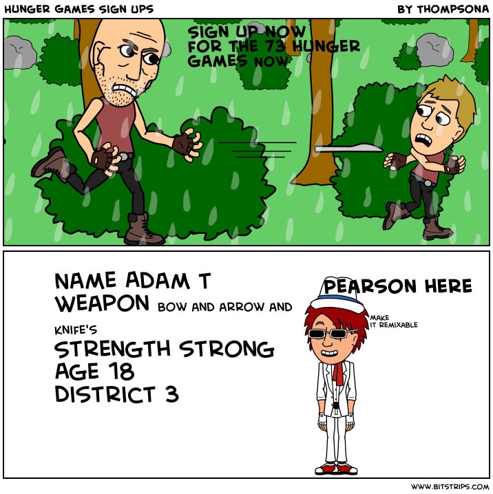 Hunger Games Sign Ups