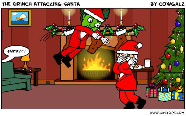 The Grinch Attacking Santa