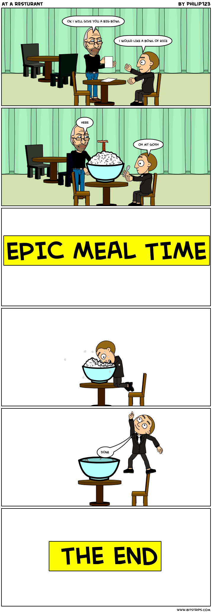 at a resturant
