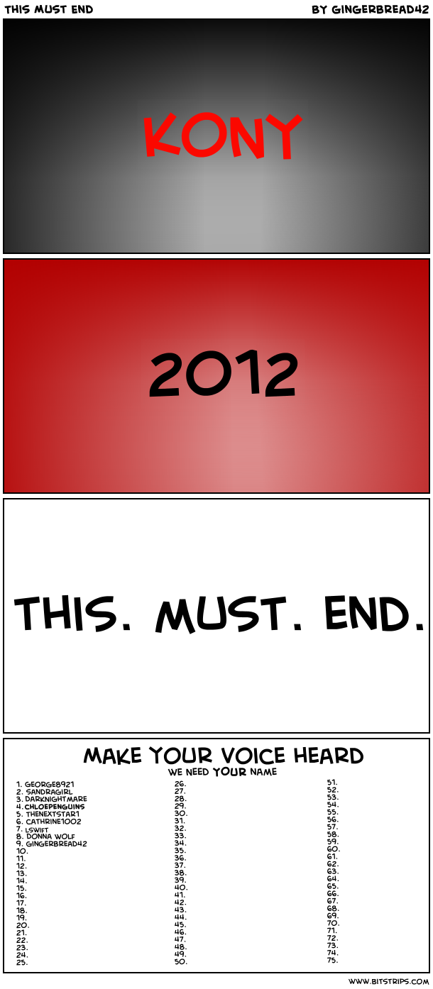 This Must End