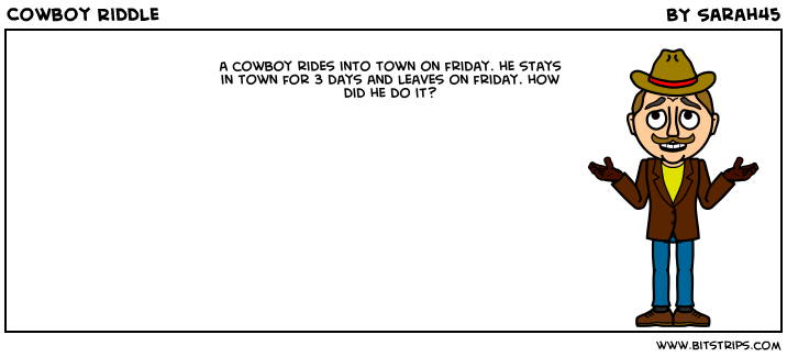 Cowboy Riddle - Bitstrips