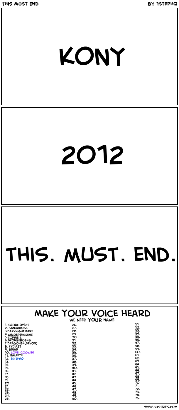 This Must End