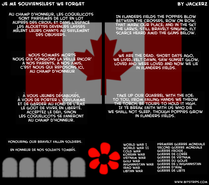 Je me souviens|Lest We Forget