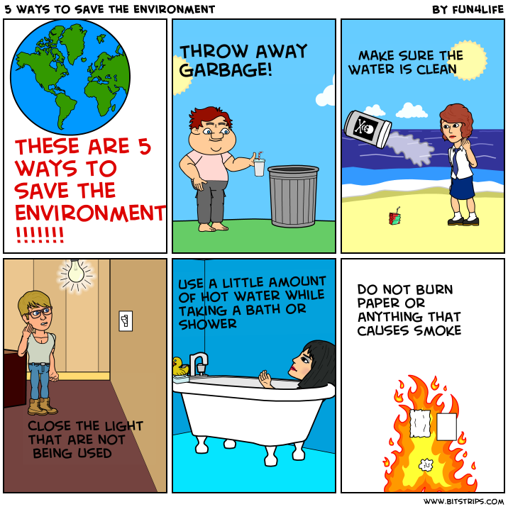 5 ways to save the environment Bitstrips