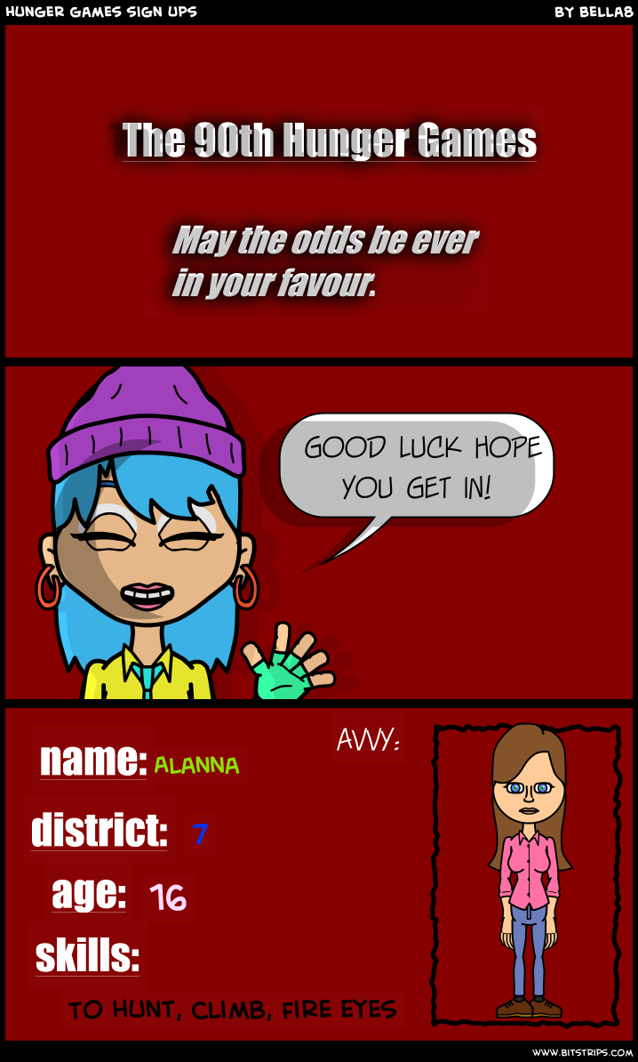 hunger games sign ups