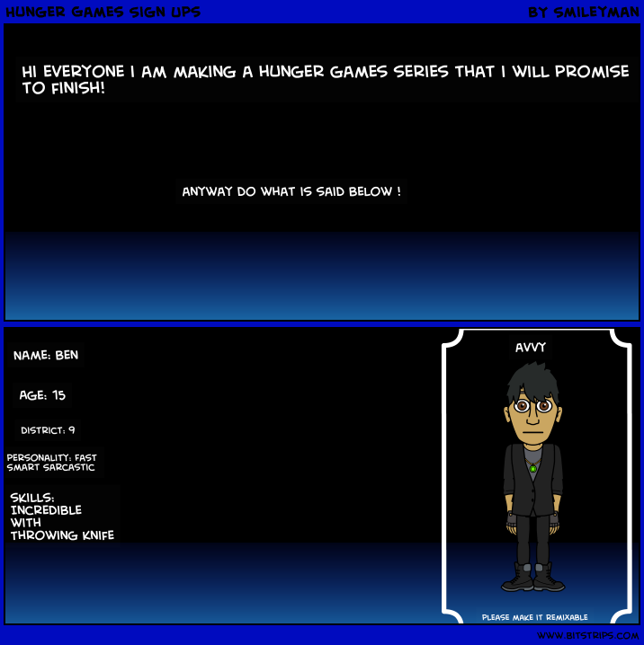 Hunger Games Sign Ups