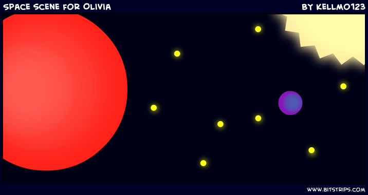 Space scene for Olivia