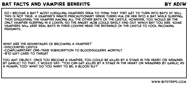 Bat Facts and Vampire Benefits
