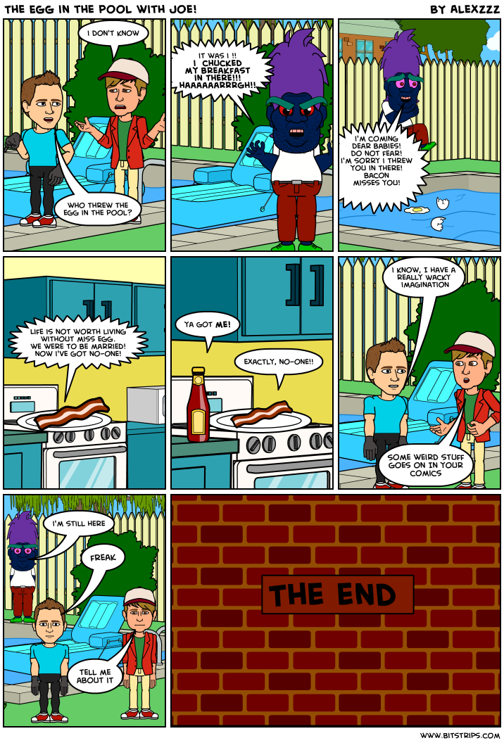 The Egg in the pool with Joe!