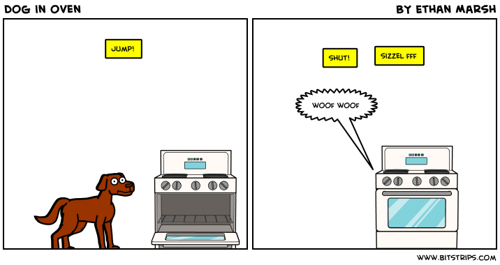 dog in oven