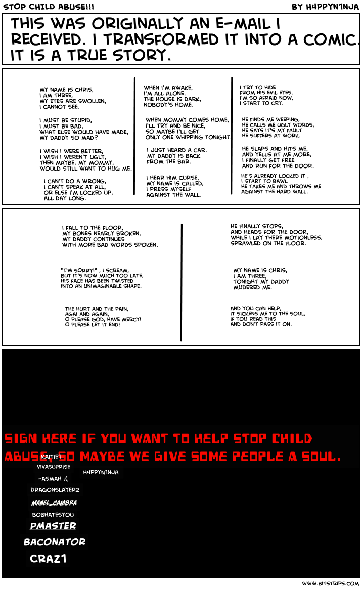 STOP CHILD ABUSE!!!