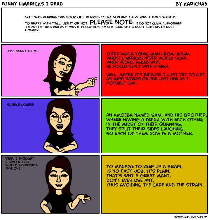 Funny Limericks I Read