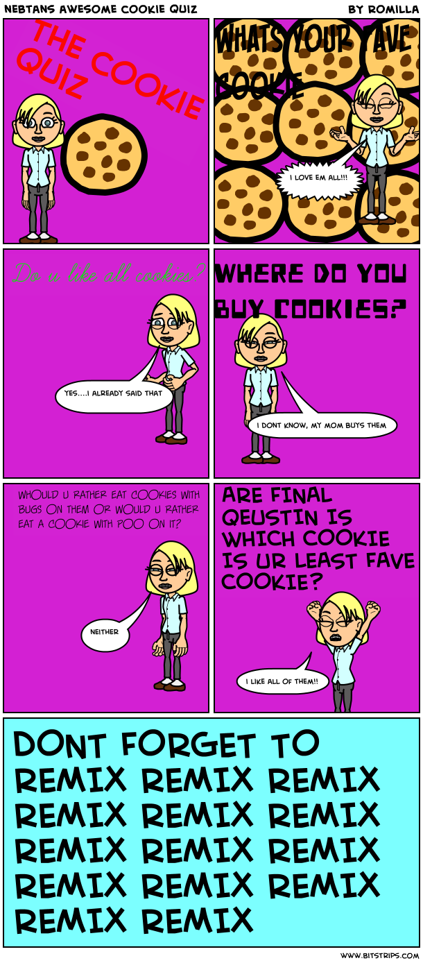 nebtans awesome cookie quiz