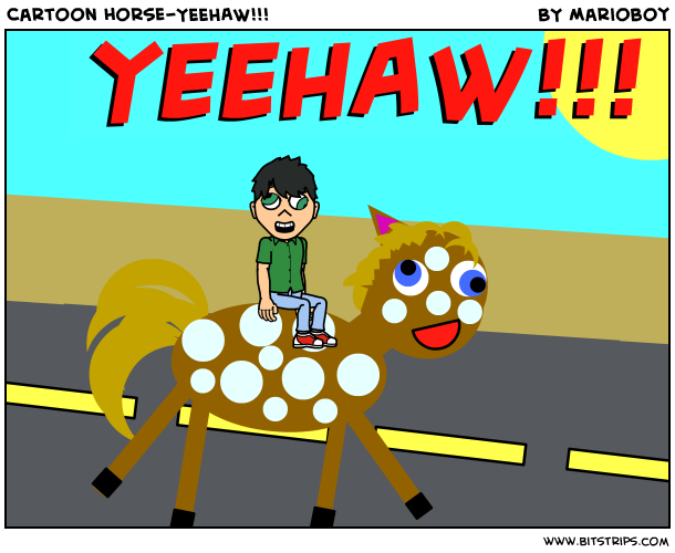 Cartoon horse-YEEHAW!!!