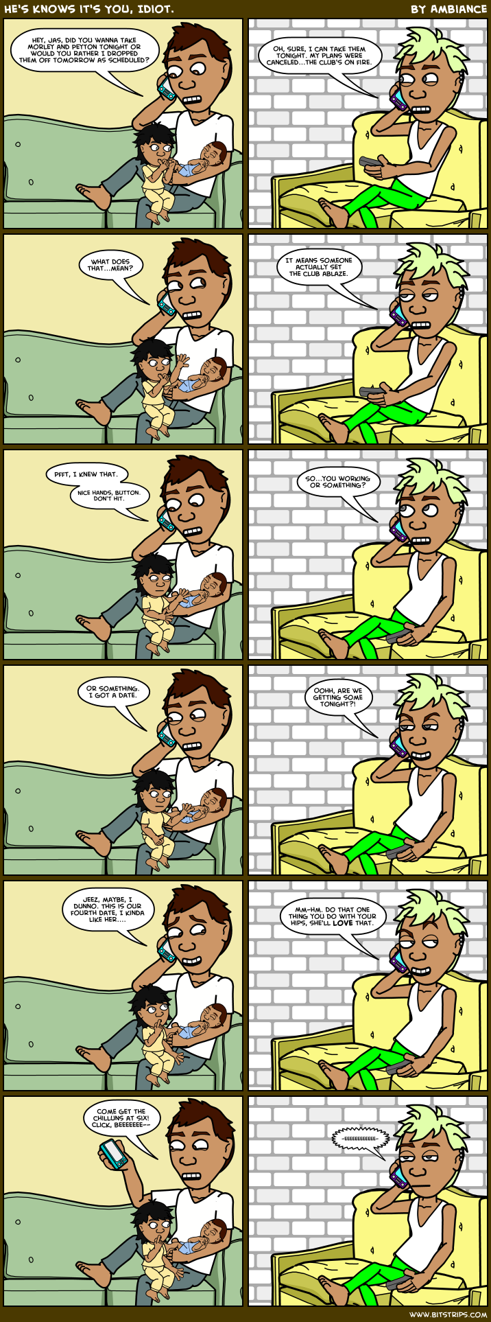 He's Knows it's You, Idiot.