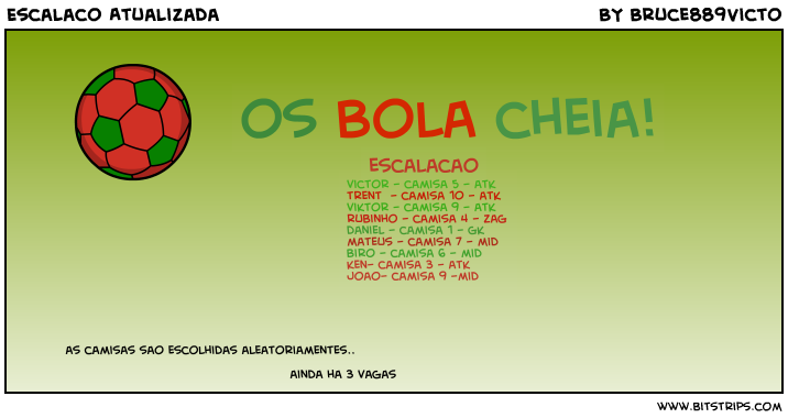 Escalac&Atilde;&pound;o Atualizada