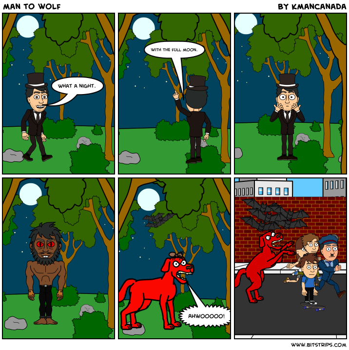 man to wolf
