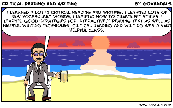 Critical Reading And Writing Bitstrips