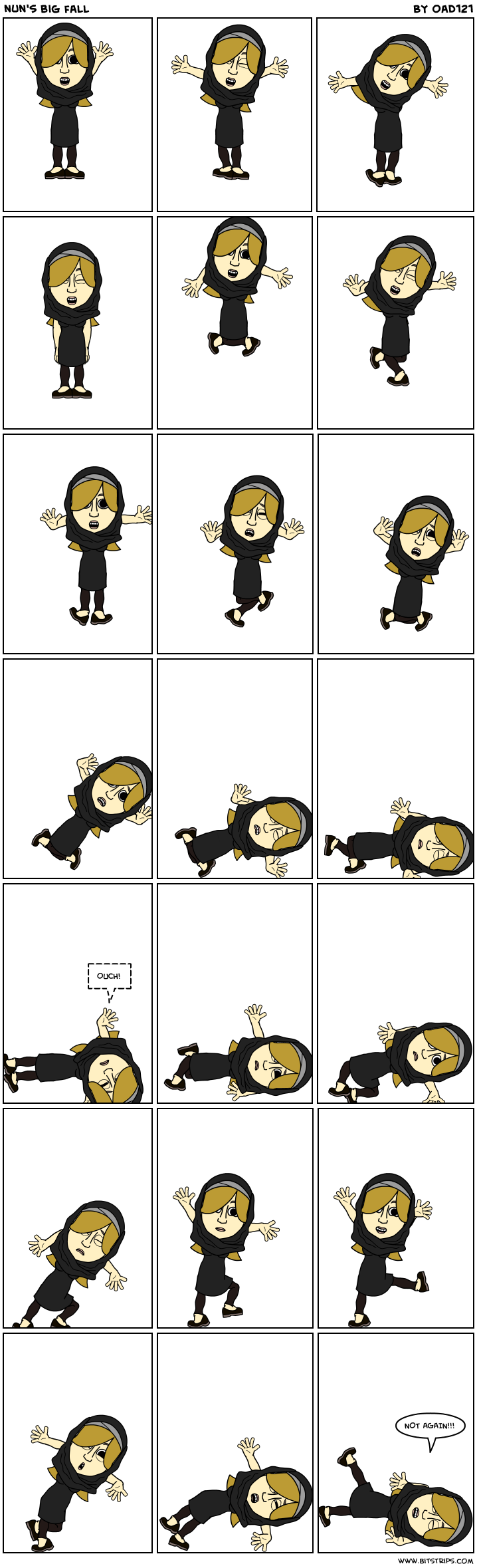 nun's big fall
