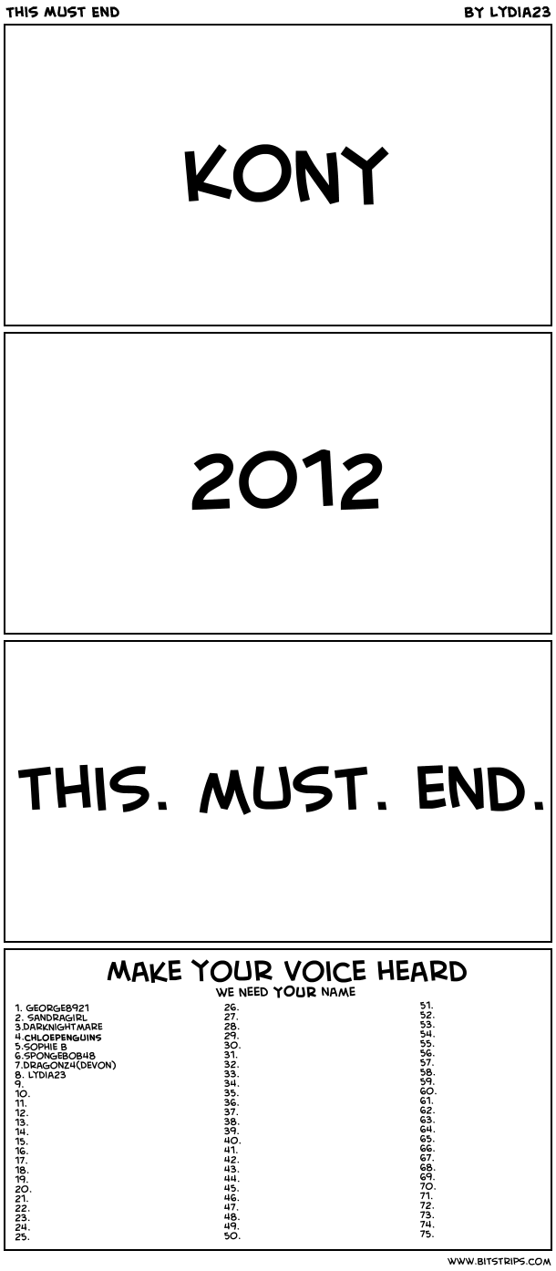 This Must End