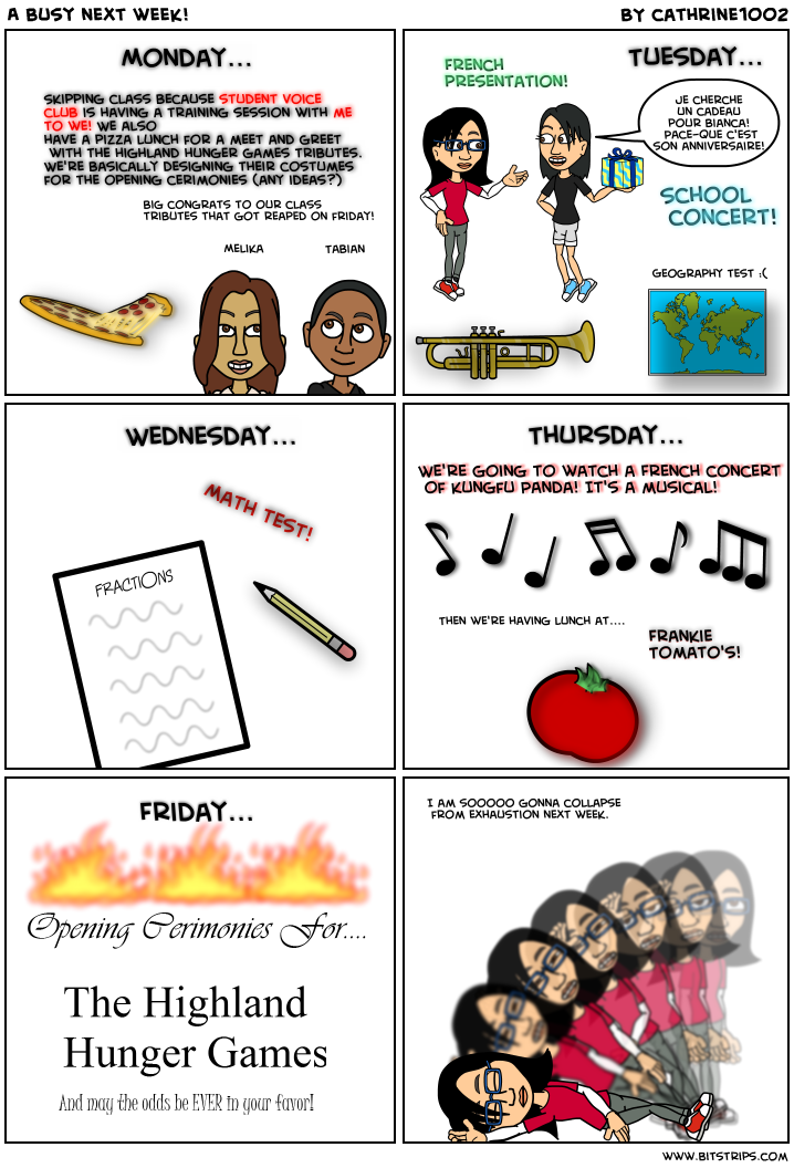 A busy next week!
